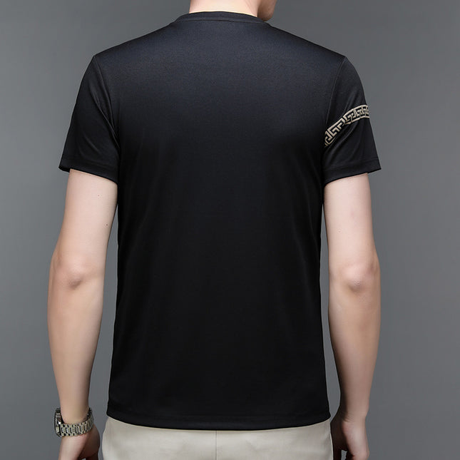 Mingdi Mouse Men's Summer New Korean Printed Men's T-shirt Fashion Trend Round Neck Men's Short Sleeve T-shirt Top