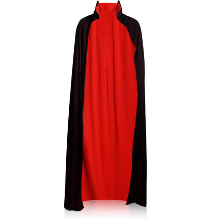 Black-faced Double-layer Children's Halloween Cross-border Adult Cloak Cape Collar Death Makeup Costume Props Red Cloak