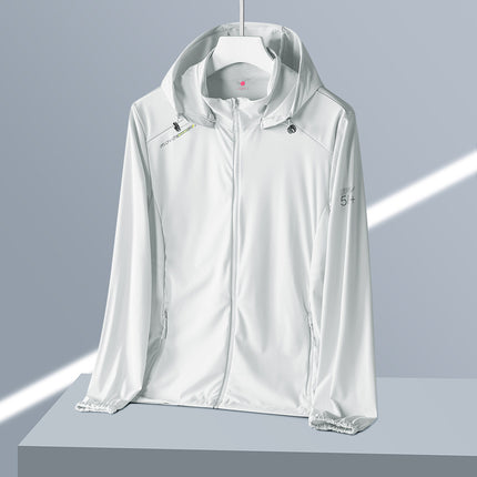 Summer New Ice Silk Quick-Drying Upf50+ Sun Protection Clothing for Women Hooded Couple Sun Protection Clothing Men's Outdoor Windbreaker Jacket