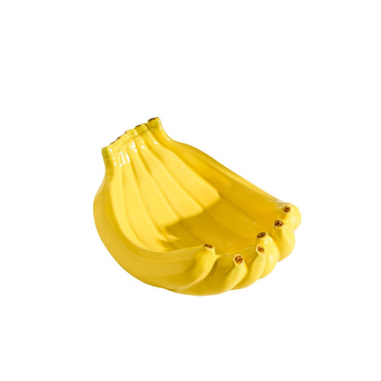Ceramic Banana Fruit Plate, Snack Plate, Candy Plate, Living Room Coffee Table Fruit Plate, High-End Light Luxury Decoration
