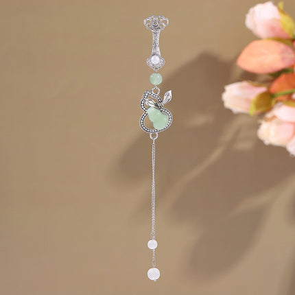 Antique Cheongsam National Tide Wind Pressure Break Elegant Pendant Brooch Hanfu Tea Clothing Tassel Retro Chinese Makeup Accessories Women