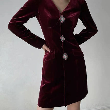 Velvet Sheath Dress / Robe Fourreau Velours