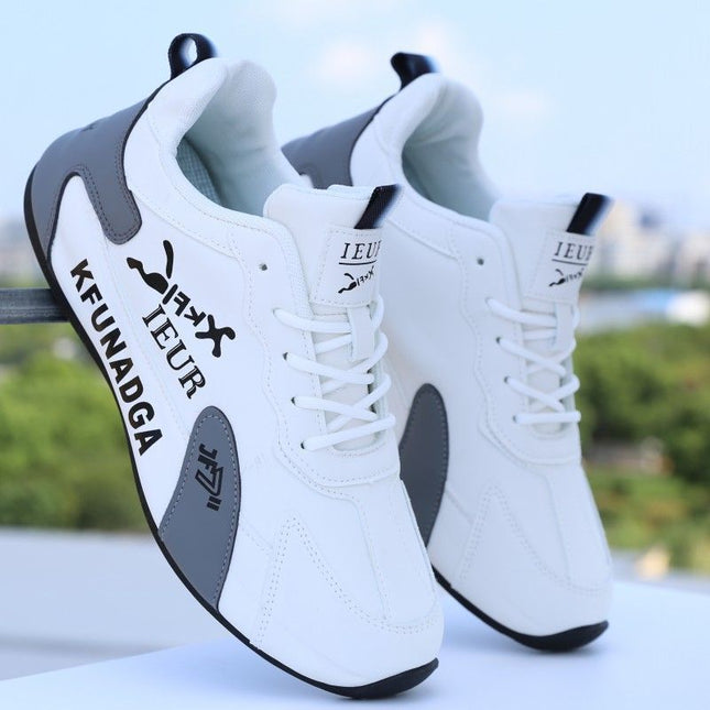 Men's Leather Waterproof Travel Shoes Versatile Trendy Spring Men's Sports Casual Shoes Running Trendy Shoes Cross-Border Dropshipping