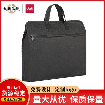 Deli 63753 office briefcase business men and women file bag business bag/file bag handbag information bag