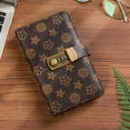 Dark brown/password lock money book