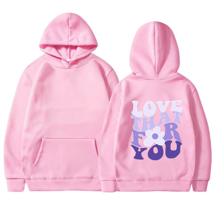 2024 Export Popular Sweatshirt Spring and Autum Men's and Women's Hooded Sweatshirt Flower Print Casual Hoodie Independent Station
