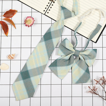 Japanese Plaid JK Tie Tie Set Women's College Style Graduation Photo Free Accessories Korean Style Bow Mariners Suit
