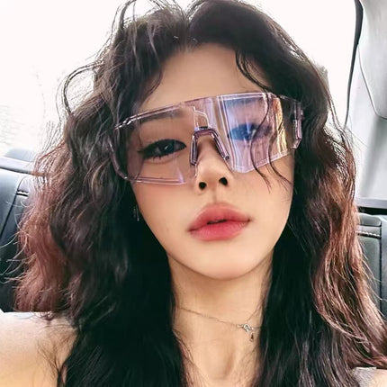 2024 New Outdoor Color-Changing Cycling Glasses for Men and Women One-Piece Large-Frame Sunglasses Bicycle Fashion Sports Sunglasses