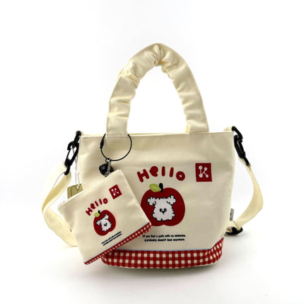 In-Stock New Small Cloth Bag Ins Cute Cartoon Women's Summer Cloth Bag Handbag Casual Tote Bag Upgrade