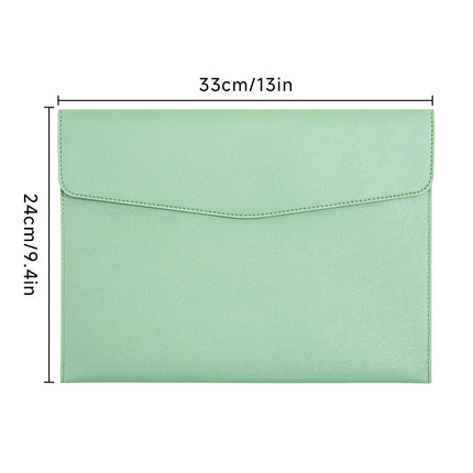 Magnetic suction leather file bag large capacity business meeting file bag waterproof office information storage book custom logo