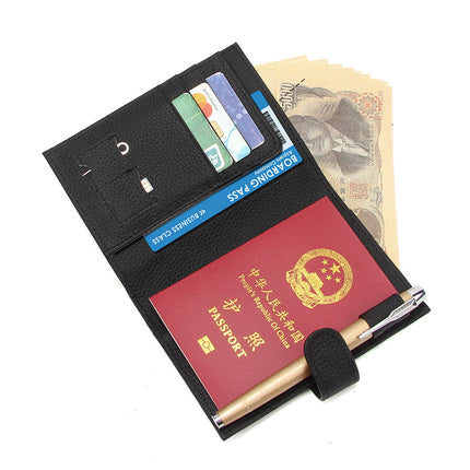 FEID Passbook Bag Protective Cover Multi-functional Certificate Storage Card Bag Genuine Leather Women's Cowhide Coin Purse Small Bag