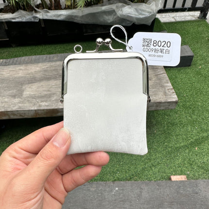 Satin Single Piece Mini Genuine Leather Coin Purse Lipstick Small Bag Buckle Storage Bag Open Buckle Crossbody Headset Bag
