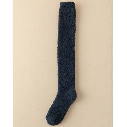 Women's Coral Fleece Over-The-Knee Socks, Autumn and Winter Floor Socks, Towel Socks, High Tube Maternity Socks, Essential for Keeping Warm in Winter