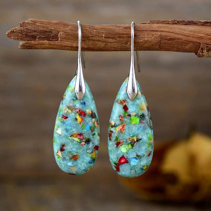 Stone Drop Earrings / Boucles Pierre Naturelle