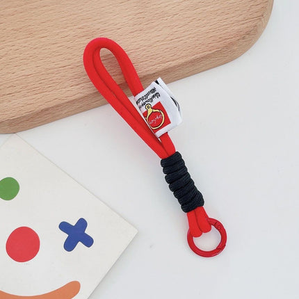 Ins Nylon Braided Rope Keychain Phone Lanyard Pendant DIY Bag Accessory Braided Versatile Portable Accessory