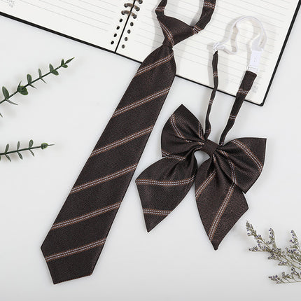 Japanese and Korean striped jk/dk college style men's and women's red cyanotic gray blue shirt accessories tie-free collar suit