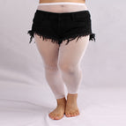 small net nine socks white / Plus size