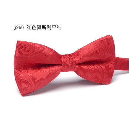 Bow Tie Men's Wedding Groom Best Man Formal Shirt Performance Brother Group Pattern Bow Tie Wedding Trendy Dress