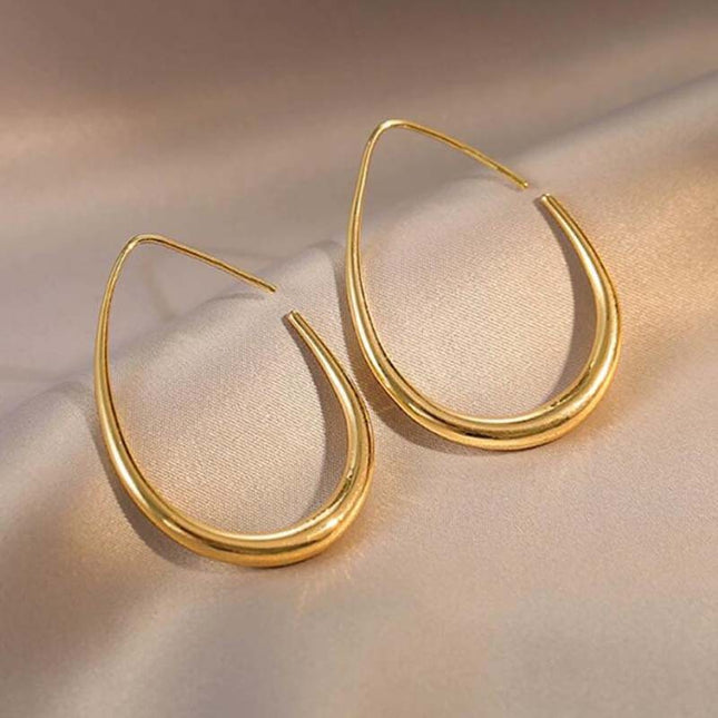 European and American Exaggerated Geometric Ear Ring Earrings Women's Korean Elegant Internet Popular Long Earrings Simple Face Slim Earrings