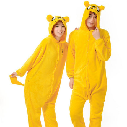 Mixed batch autumn and winter flannel adult cartoon conjoined animal pajamas kabi beast home clothes toilet thickened wholesale