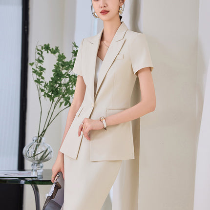 Grey Business Suit suit Women's Summer High-end Hotel Front Desk Manager Dress Jewelry Store Work Suit