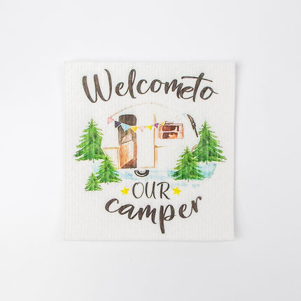 Kitchen Sponge Dishcloth Wholesale Multifunctional Water-Absorbing and Oil-Removing Scouring Pad Non-Woven Fabric German Wood Pulp Cotton Rag