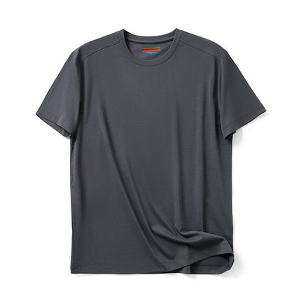 Comfortable! Z home 3D six-piece vertical cutting 220G liquid ammonia silk soft cotton round neck T-shirt men's and women's new short sleeves
