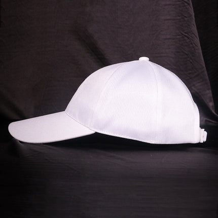 Four Seasons Korean Style Unisex Light-Up Baseball Cap Led Fiber Optic Light-Up Hat Black and White Couple Trendy Breathable Cap