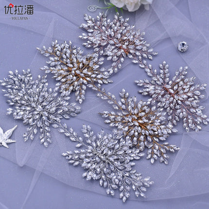Youlapan European and American Style Bridal Hair Accessories Rhinestone Hair Comb Side Decoration Double-Ended Comb Hair Accessory Hp392