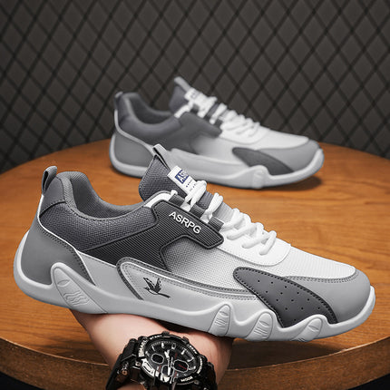 2025 New Summer Sneakers for Men, Breathable Casual Mesh Trendy Lightweight Korean Style Soft Sole Versatile Student Running Shoes