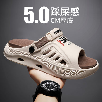 Slippers for Men's Summer Outer Wear, Trendy Brand, Beach Sandals, Outdoor Dual-Purpose Sandals