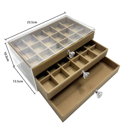 Jewelry Storage Box, High-End and Exquisite New Multi-Layered Earrings, Earrings, Rings, Necklaces, Bracelets, Multi-Layered Storage Boxes