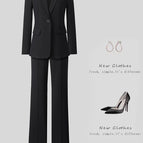 9307 black suit + straight pants / 4 XL