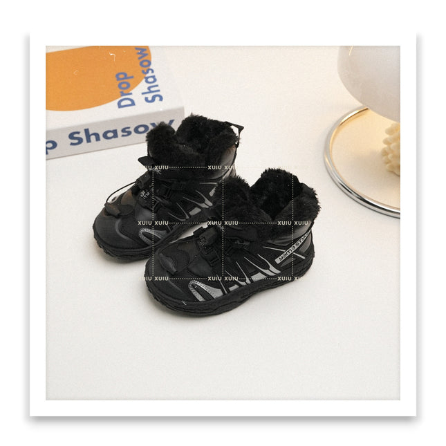 Xshx "Paris Outdoor" Professional Kidsren's Snow Boots Outdoor Waterproof and Non-Slip for Boys and Girls [Wenzhou Shoes]
