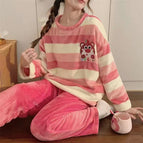 Pink pants bear velvet / M