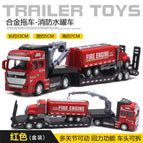 Red alloy car fire trailer with sprinkler