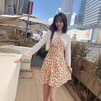 8871 dark apricot suspender skirt + 8871 sun protection clothing / S