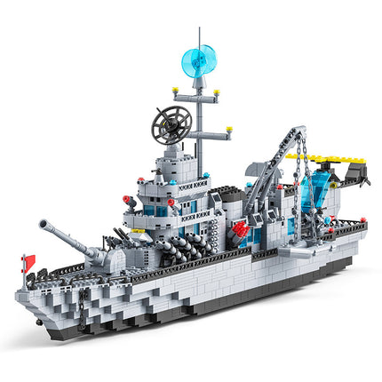 Compatible with Lego Bricks Gundam Transforming Robot Car Military Destroyer Educational Assembly Children's Toy Building Blocks