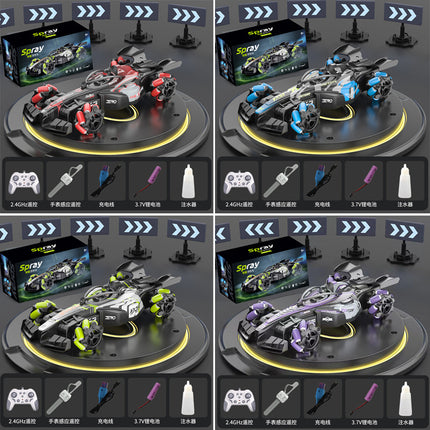 Boys 2.4g Remote Control Car Kidsren's F1 Spray Stunt Drift Racing Four-Wheel Drive High-Speed Competitive Toy Car Wholesale