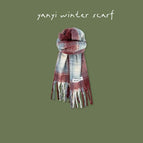 Dotted brushed thickened scarf red