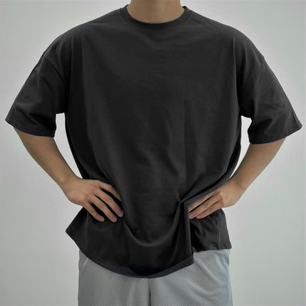 Muscle Fitness Brothers Sports Short-sleeved Men's Summer Loose Large Size Casual Running Equipment Training Round Neck T-shirt