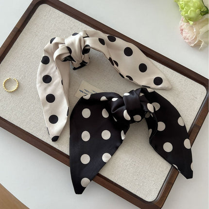 Simple Wave Dot Fashion Pontail Grab Clip Daily Attendance Retro Bow Hairpin Hair Accessories Disc Hair Grab Shark Clip