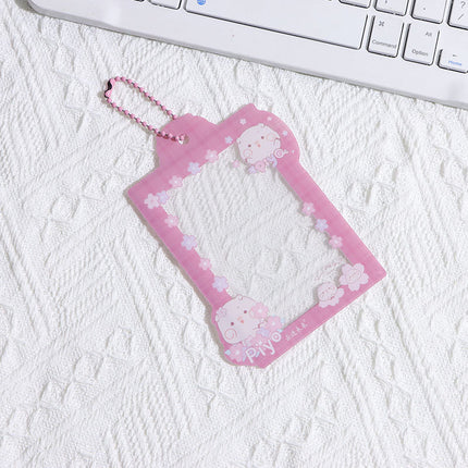 Small Fresh Cherry Album Small Card Protective Cover Hard Rubber Cover 40 Silk High Permeable Anti-scratch Tear Film B8 Bead Chain Card Cover in stock