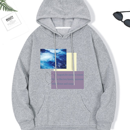 Fashion Joker Hoodie College Style Alphabet Print
