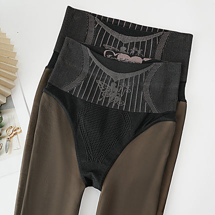 0d Black Silk Water Light Socks Autumn and Winter fleece-lined Light Leg Artifact Female Flower Fairy Naked Hip Leggings Spring and Autumn Pantyhose