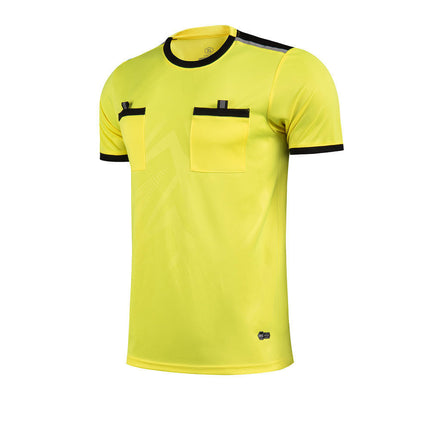 Quick-drying football referee uniform suit men's printed team uniform adult Referee Jersey student competition equipment football uniform summer