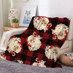 Red and black plaid santa claus / 70*100CM【280g】