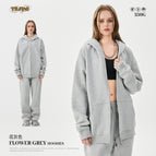 melange gray-Zip Sweat / XL