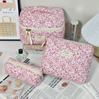 Ribbon pink flower / Large [handbag]
