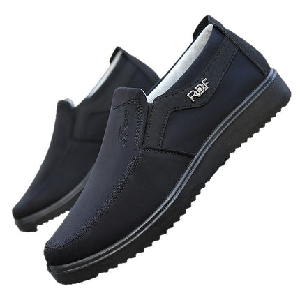 Foreign Trade Old Beijing Cloth Shoes for Men, Spring and Autumn, Breathable and Comfortable, Soft-Soled, Lightweight, Large Size Shoes for Middle-Aged and Elderly People